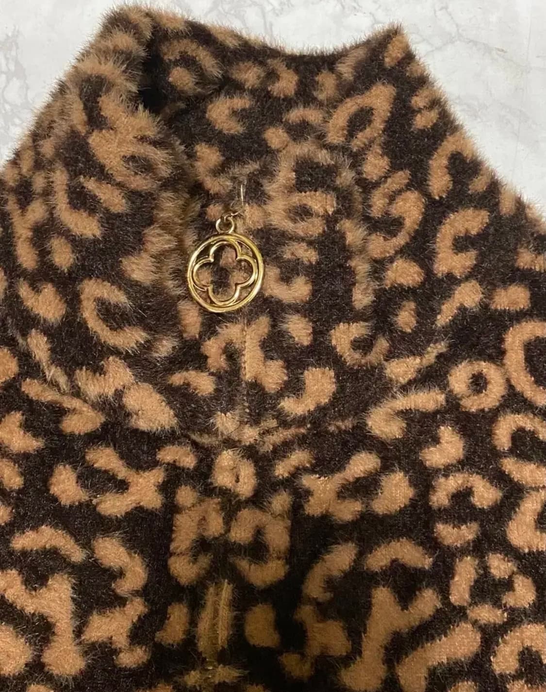 여성 퍼 자켓 후리스 자켓 여성 95 레오파드 히피 표범 무늬 상품이미지2
