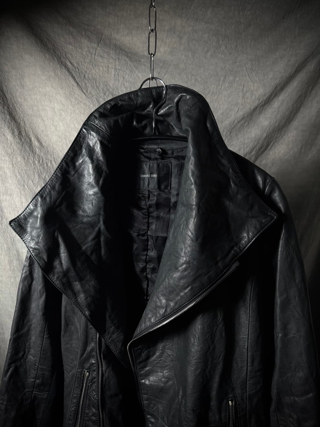 Yasuyuki Ishii Distressed Leather Jacket 상품이미지3