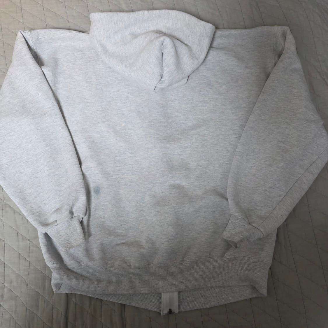 [XL] 90s USA 빈티지 러셀 애슬레틱 후드집업 라이트 그레이 상품이미지4