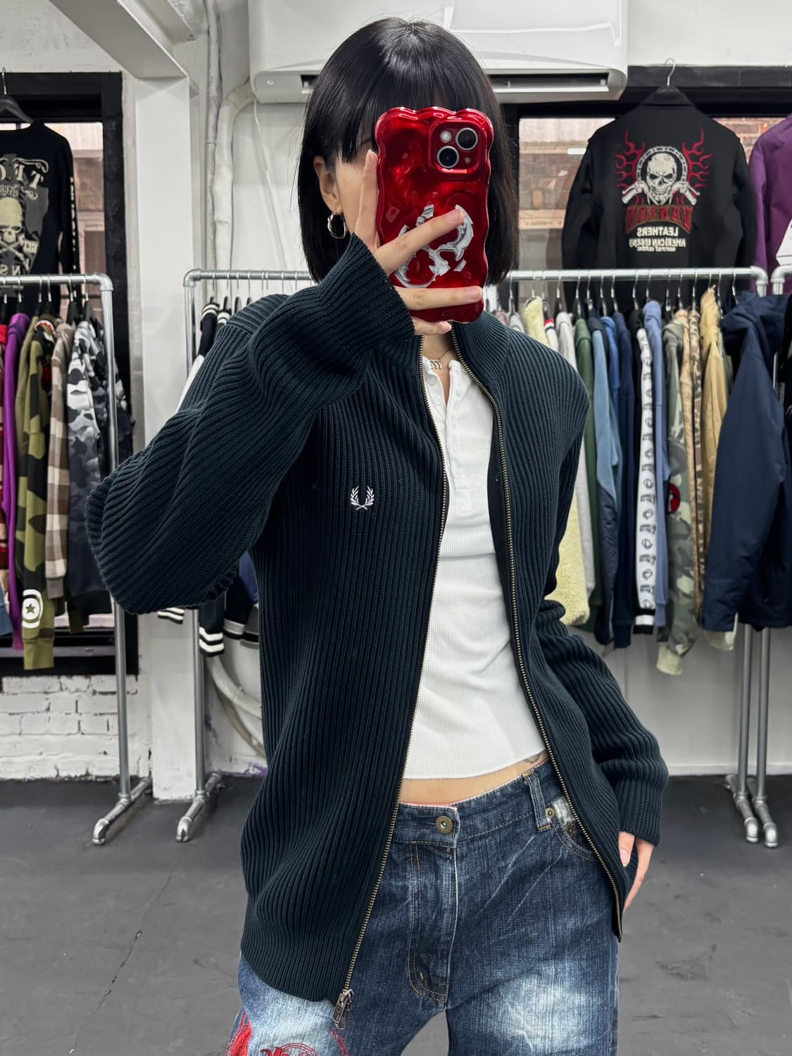 프레디페리 투웨이 니트 집업 상품이미지4