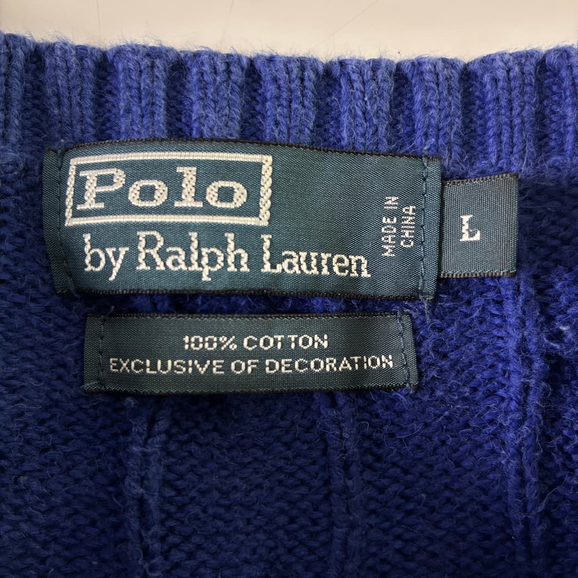 Polo 폴로 랄프로렌 딥블루 케이블 라운드 니트 상품이미지4