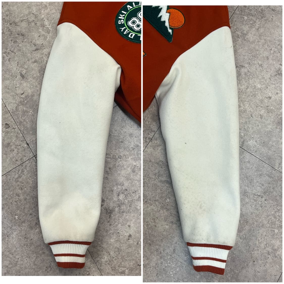 자라 패치 바시티 자켓 오렌지 M #csz2554  상품이미지5