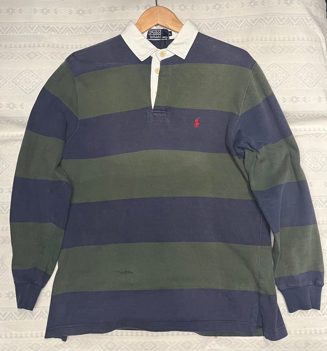 폴로 랄프로렌 스트라이프 럭비 셔츠 L 상품이미지1
