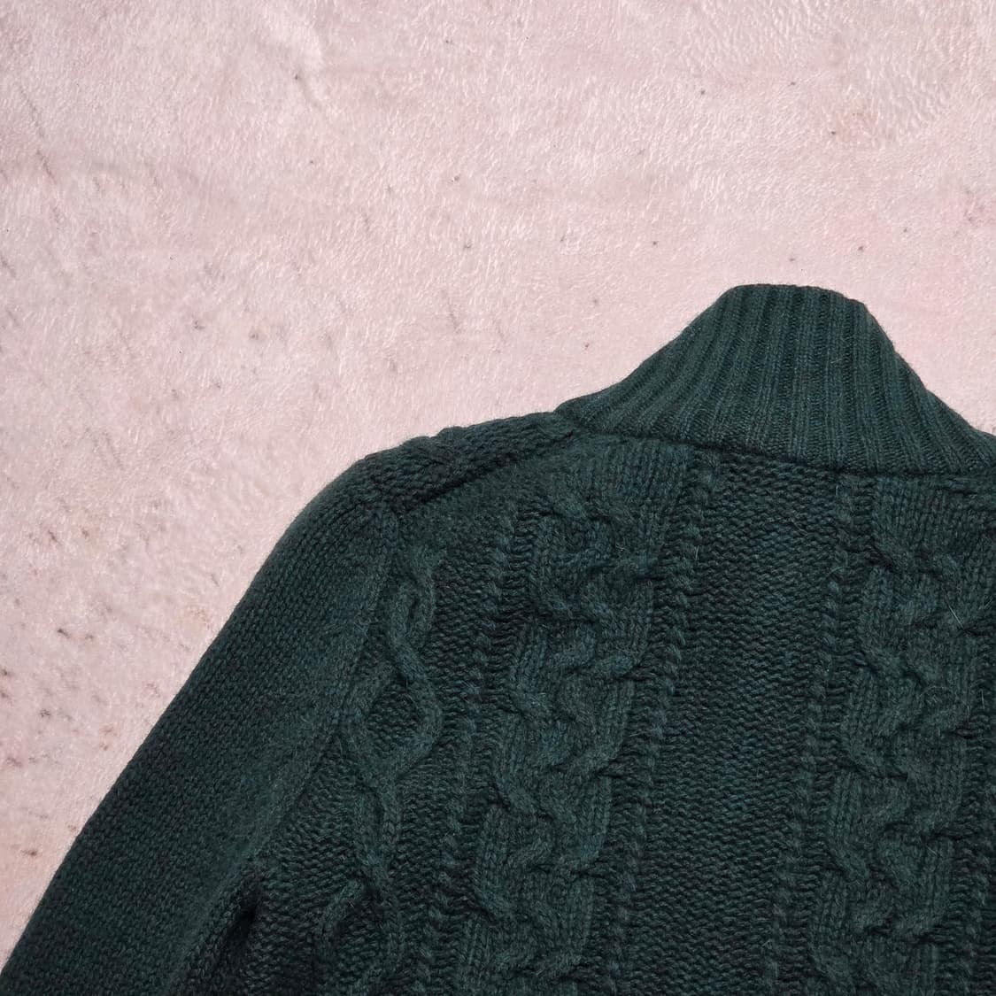 KEITH 키이스 그린 넥버클 꽈배기 가디건 상품이미지5