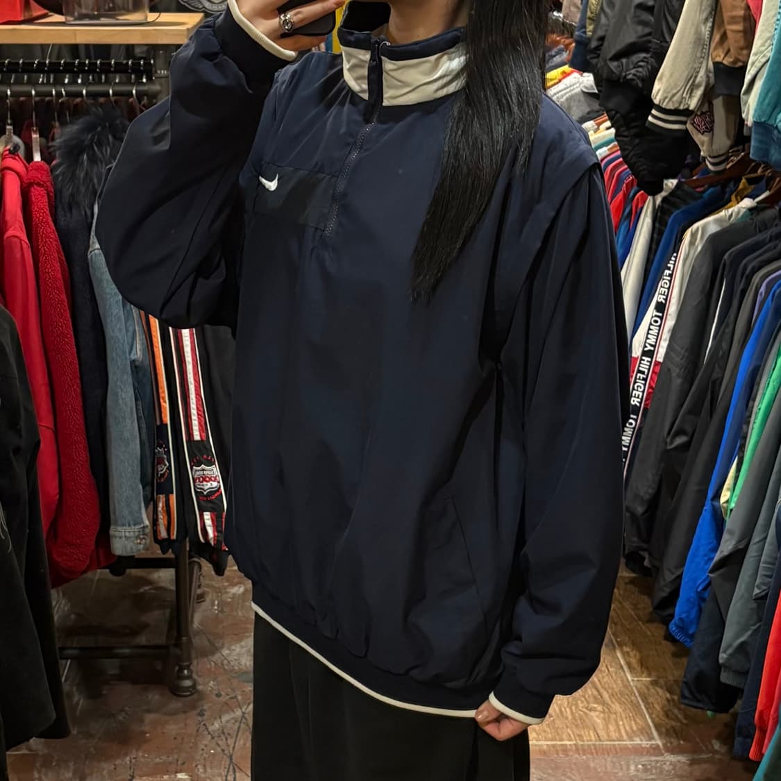 [HI] Nike 나이키 반집업 웜업 네이비 상품이미지4