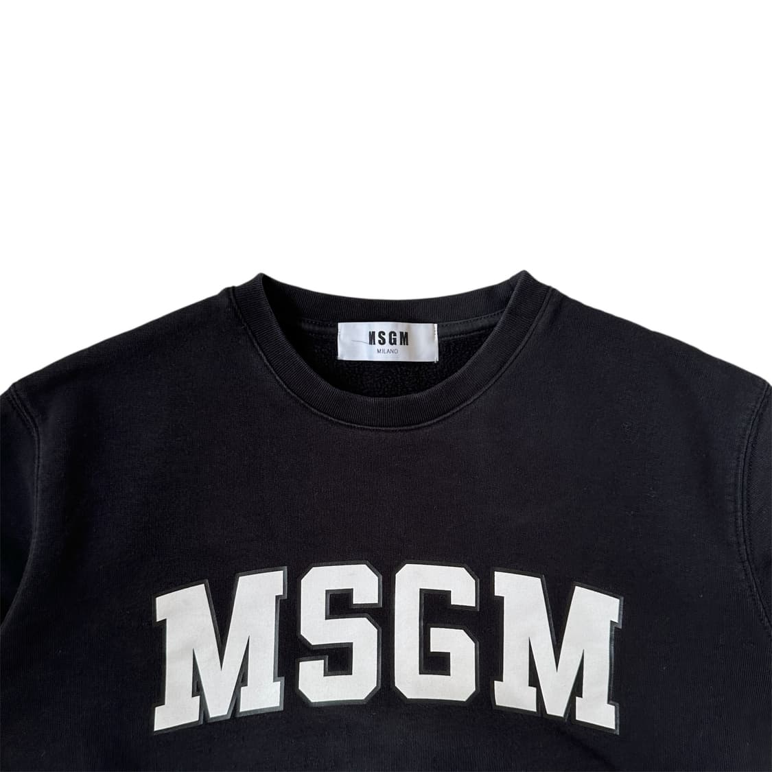 [M] MSGM 블랙 로고 맨투맨 티셔츠 상품이미지2