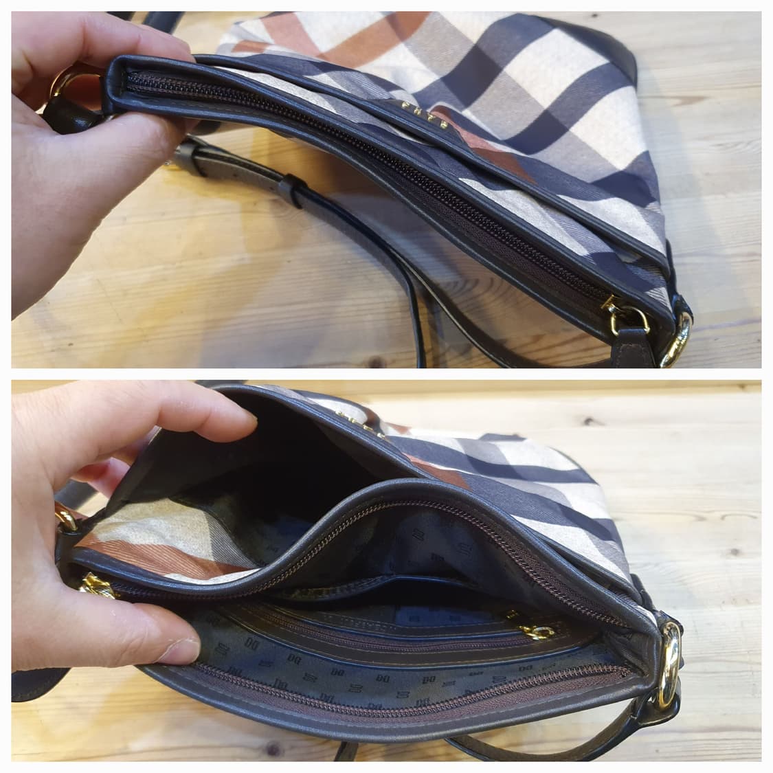 닥스 체크 크로스백 상품이미지5