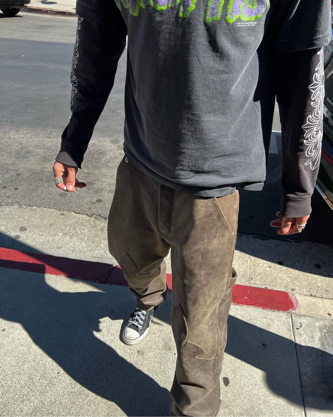 [M] 90s 올드 크롬하츠 플로랄 롱슬리브 상품이미지2