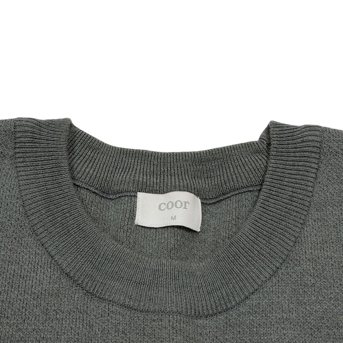 COOR 쿠어 니트 카키 그린 M 상품이미지2