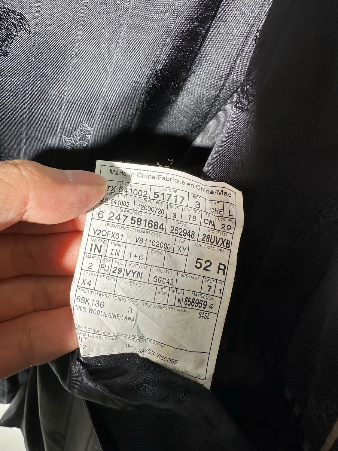 versace 베르사체 울 블레이저 상품이미지5