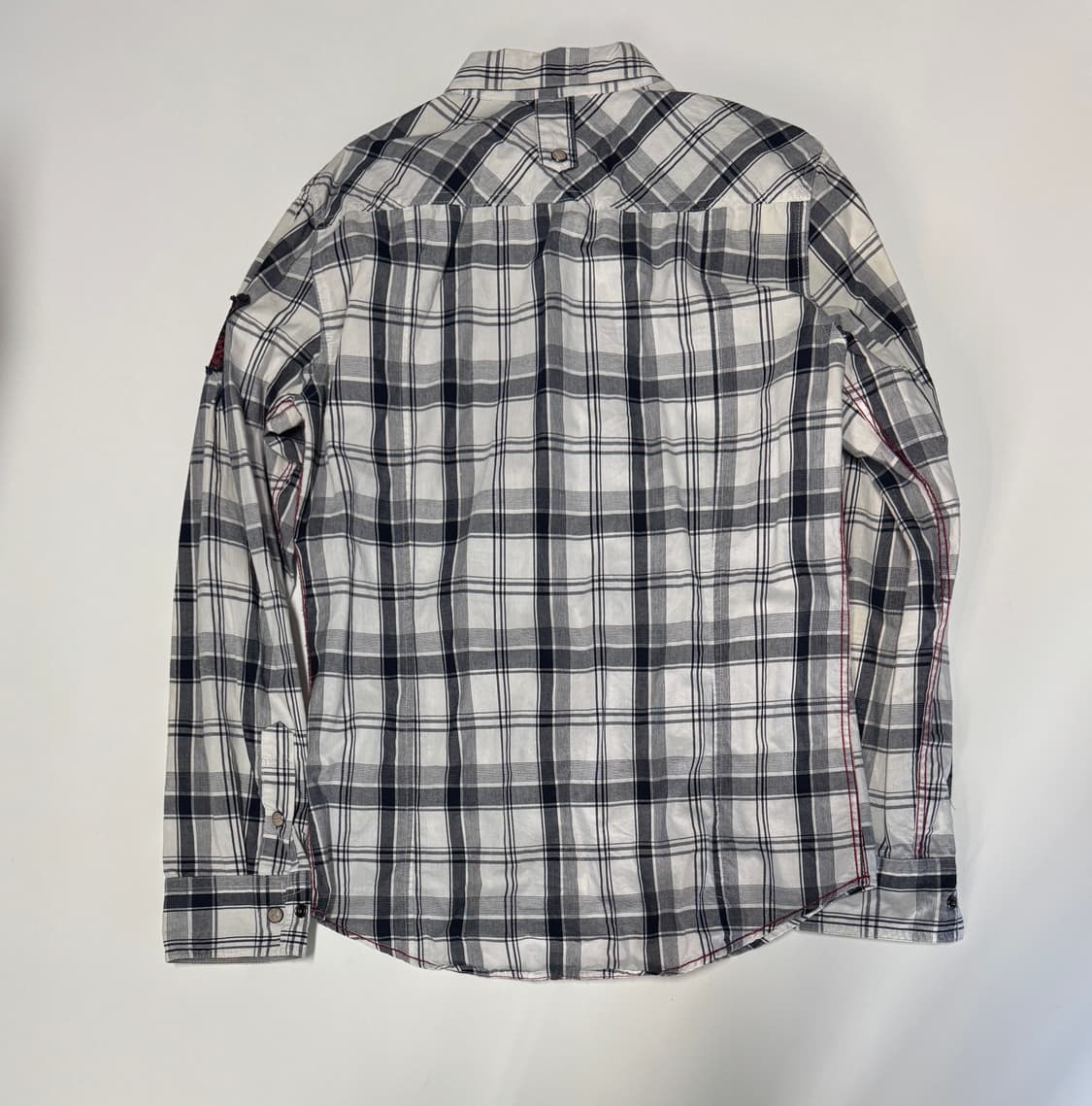 정품!! 할리데이비슨 포켓 타단 체크 버튼 웨스턴셔츠 상품이미지2