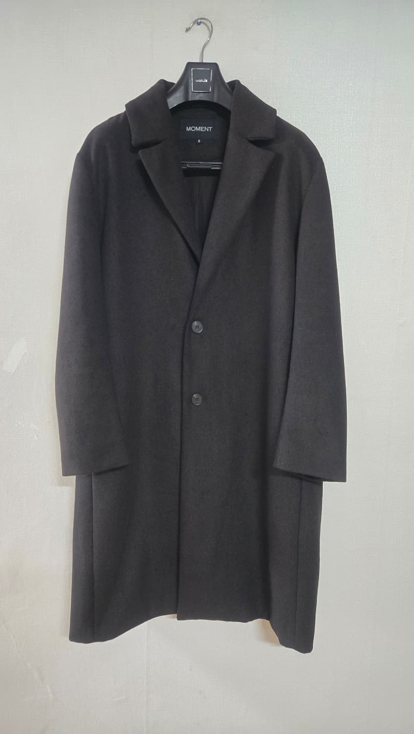 모멘트 울 블렌드 롱코트 다크 브라운,남성코트,겨울코트 상품이미지1