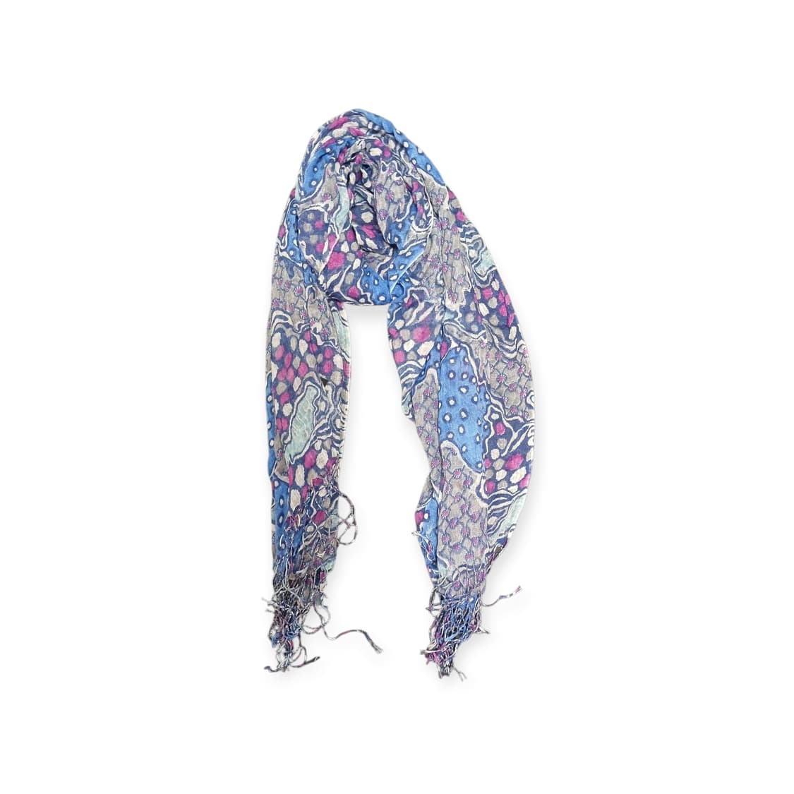 히피 패턴 블루 스카프 상품이미지1