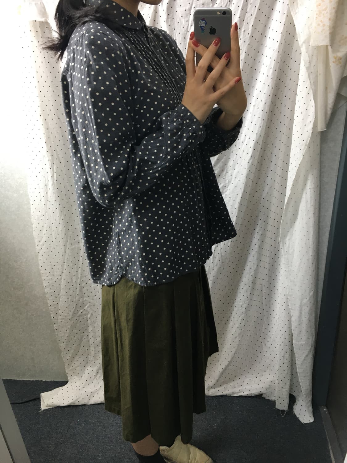 다크 그레이 도트 셔츠 상품이미지6