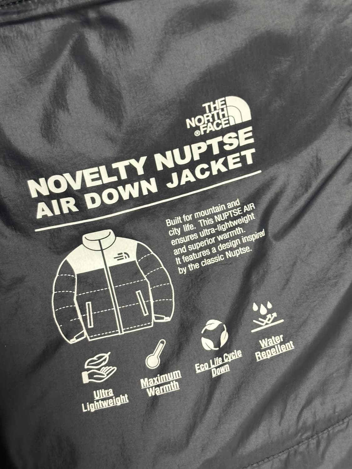 노스페이스 화이트 라벨 노벨티 눕시 에어 RDS 다운 자켓 브라운 상품이미지4