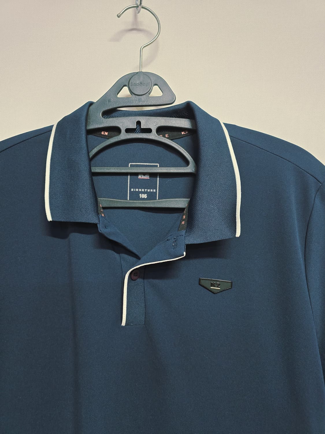 K2 남성용 네이비 반팔 카라 티셔츠 상품이미지2