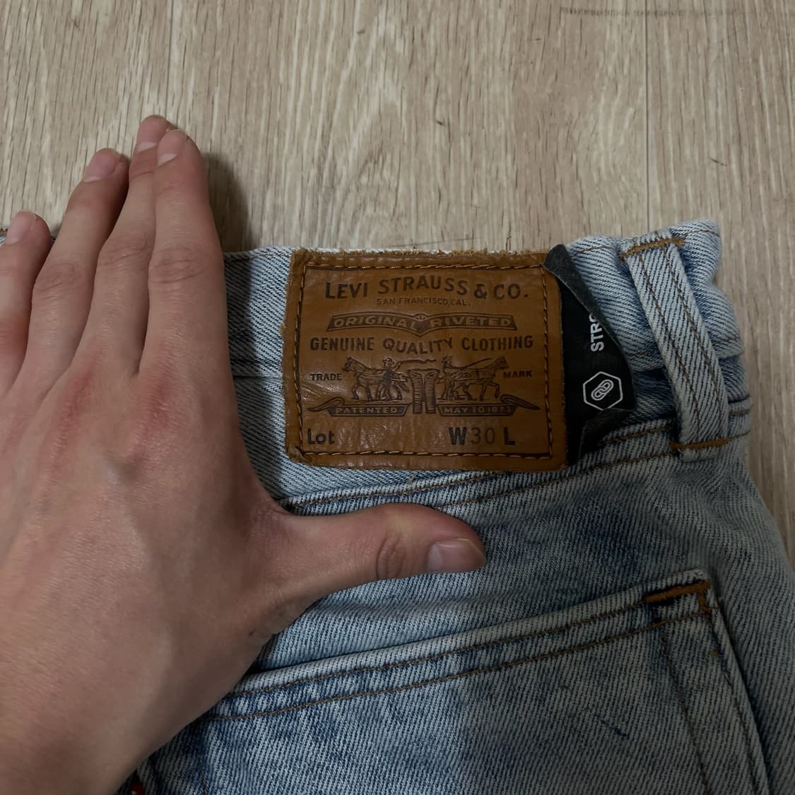 리바이스 아이스워싱 데님 반바지 30  상품이미지6