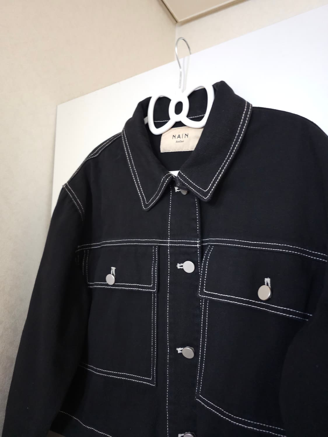 나인 아뜰리에 블랙 데님자켓 상품이미지2