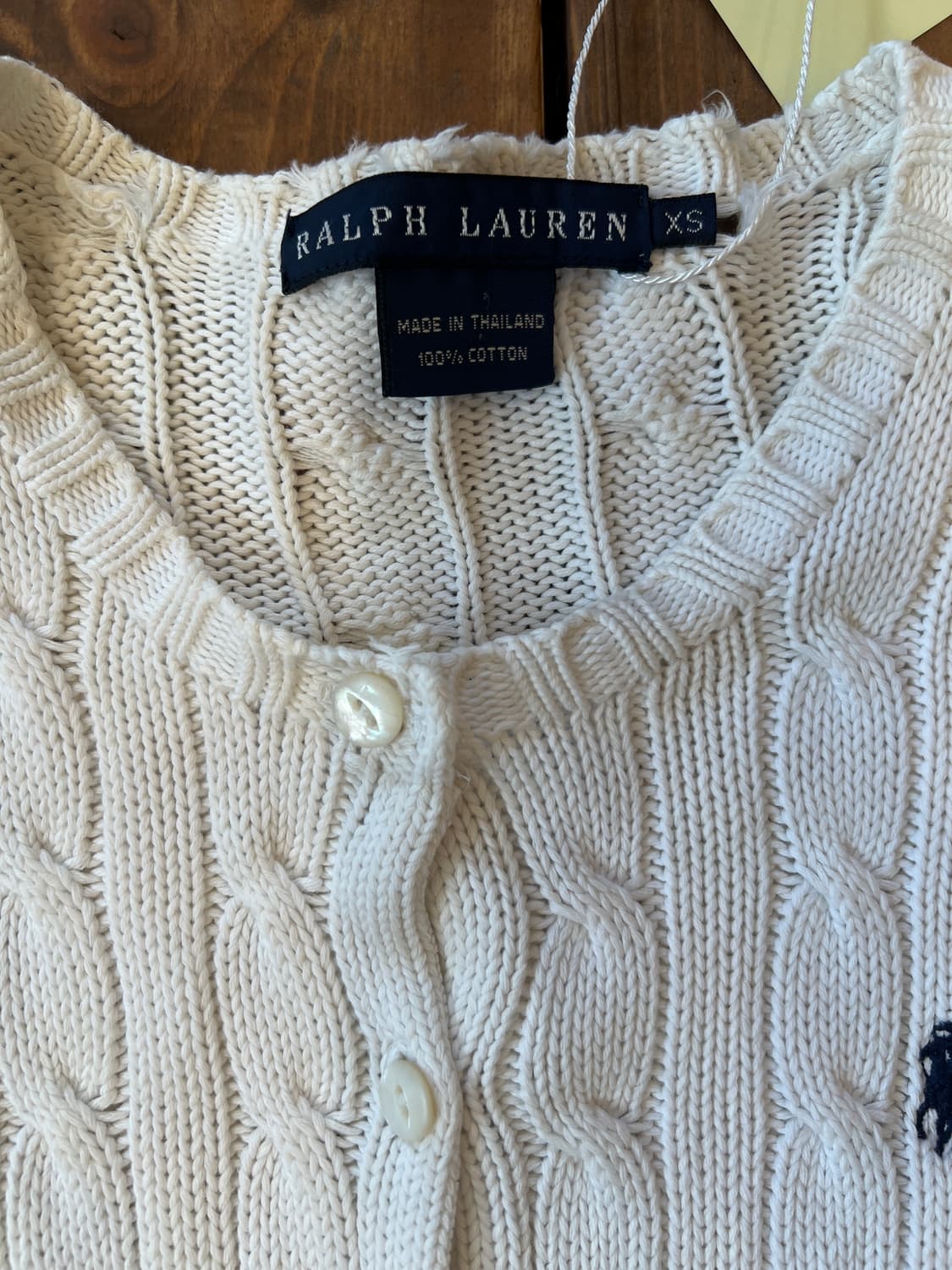 폴로 화이트 니트 가디건 상품이미지6