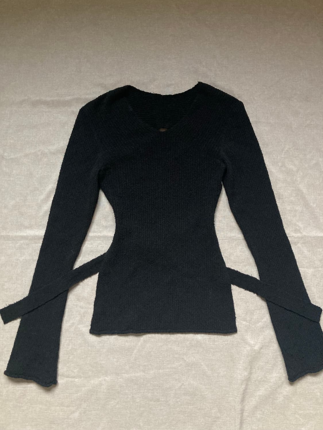 악셀아리가토 레어템 블랙 니트 Tube Rib-Knit Wrap Top 상품이미지5