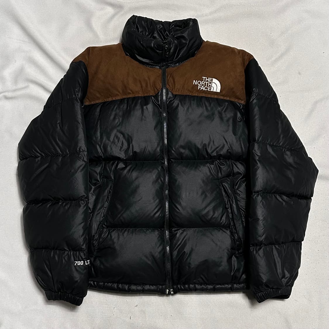 95 노스페이스 눕시 700 LTD 브라운 스웨이드 구스다운 패딩 상품이미지2