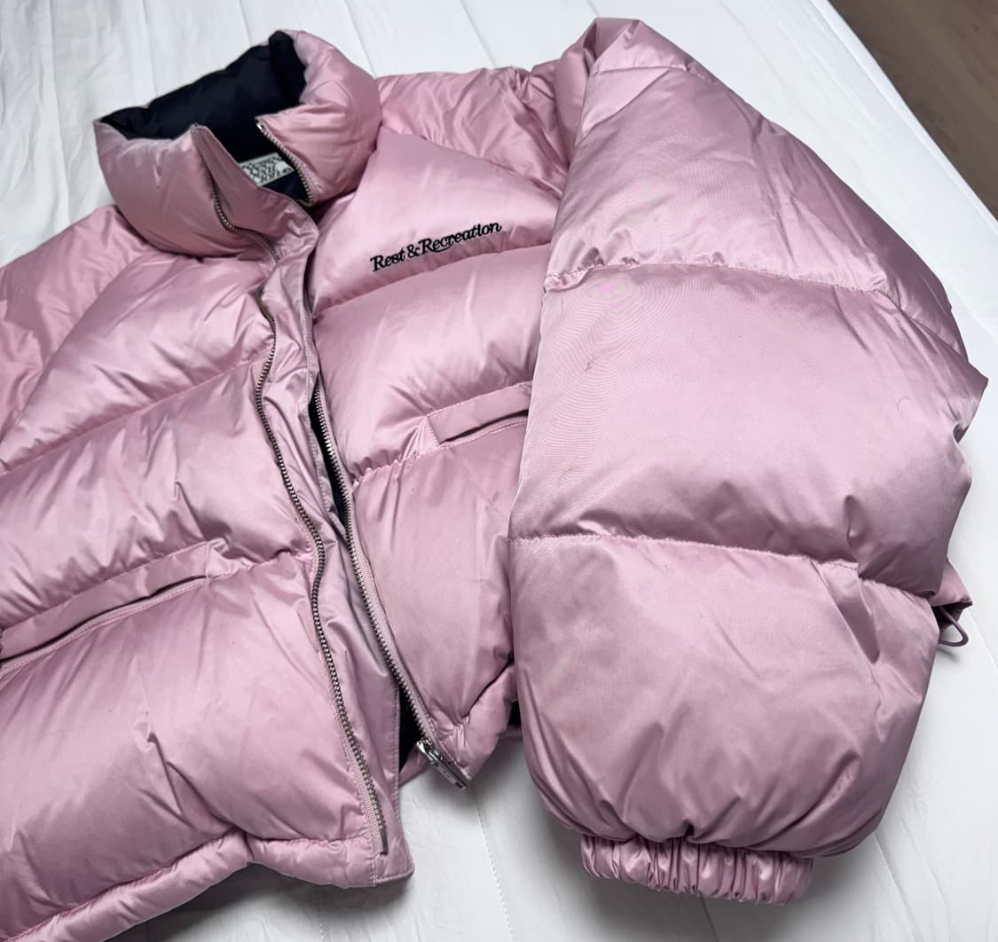 rest and recreation RR 다운 숏패딩 자켓 핑크 상품이미지1