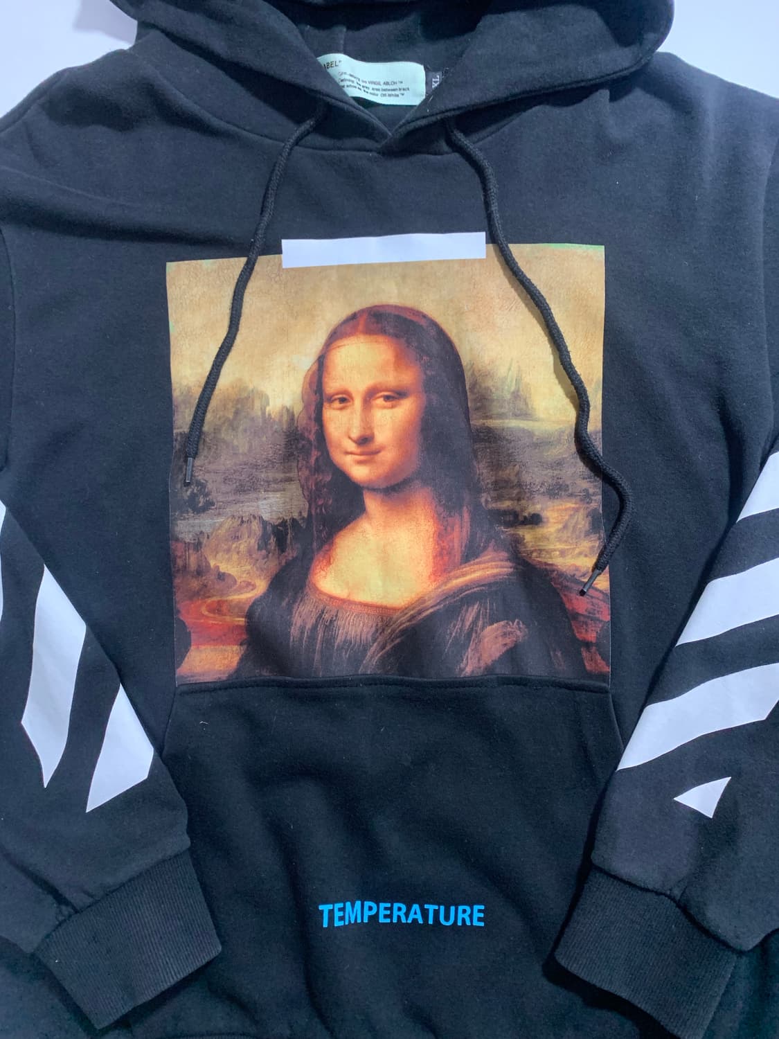 오프화이트 모나리자 후드티 블랙 상품이미지2