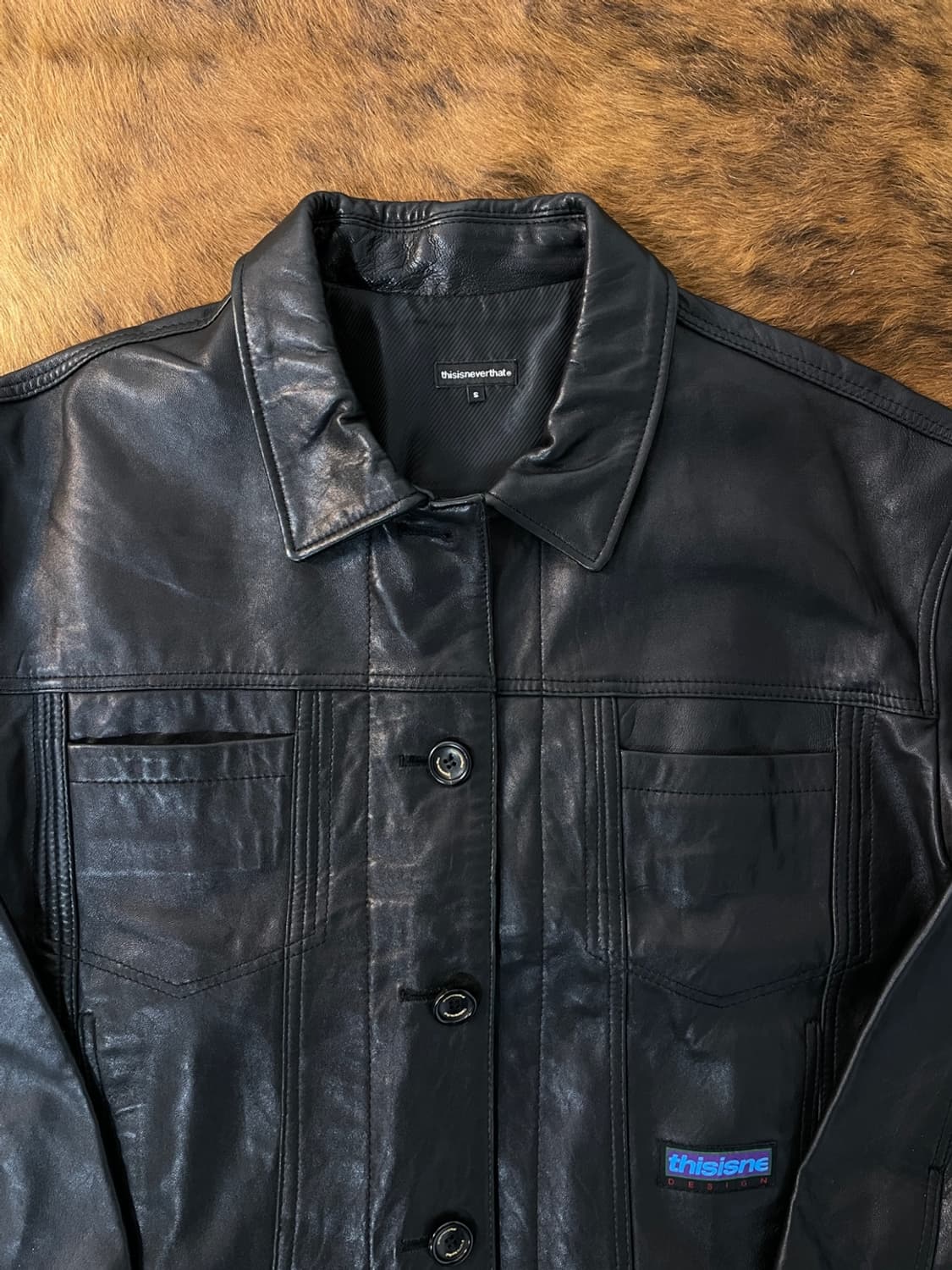 디스이즈네버댓 3세대 트러커 레더 자켓 상품이미지2