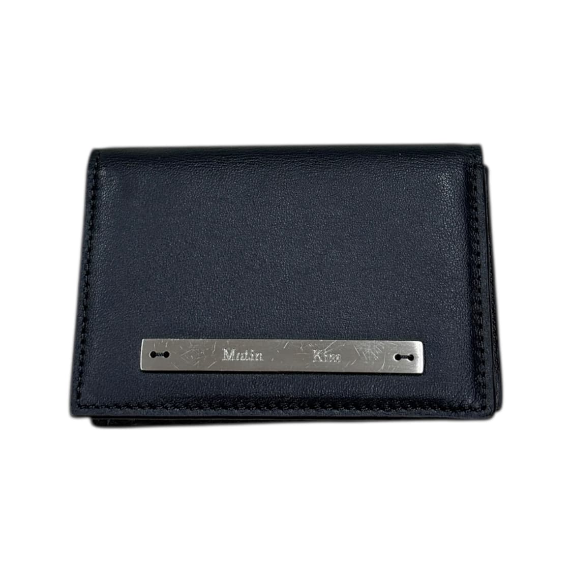 마뗑킴 슬림 메탈 비지니스 반지갑 네이비 상품이미지1