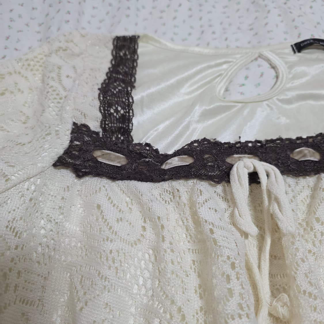 빈티지 라떼갸루 레이스 판초 리즈리사 엑시즈팜깔 모리 상품이미지6