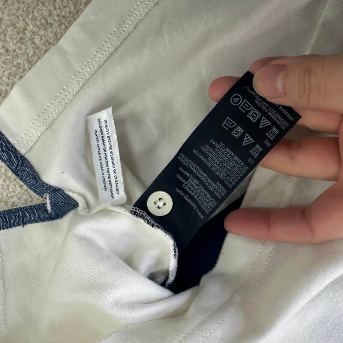 XS 타미힐피거 화이트 반팔 0320D 상품이미지3