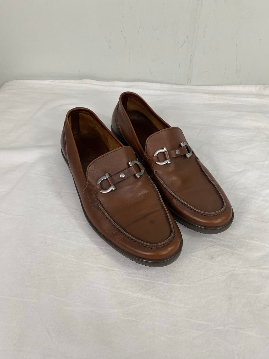 페라가모 간치니 브라운 가죽 로퍼 265 <63> 상품이미지1