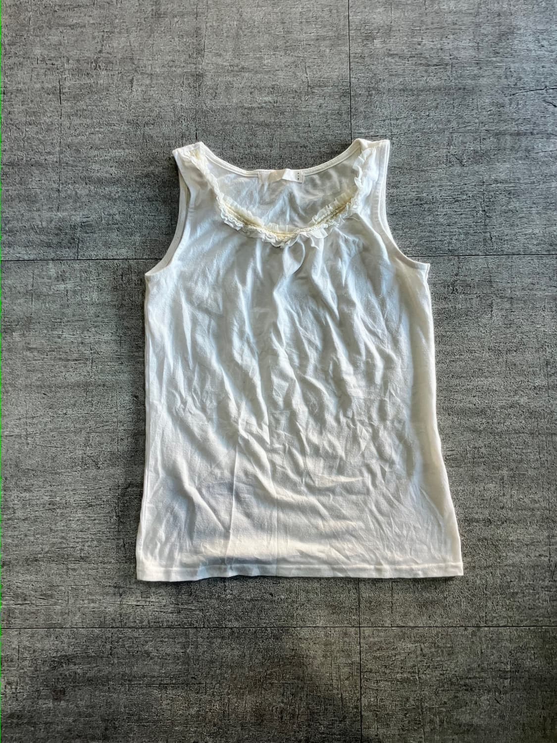 일본빈티지 Arw 하구미모리걸 달천깔페어리 러플레이스 슬리브리스나시탑 상품이미지1