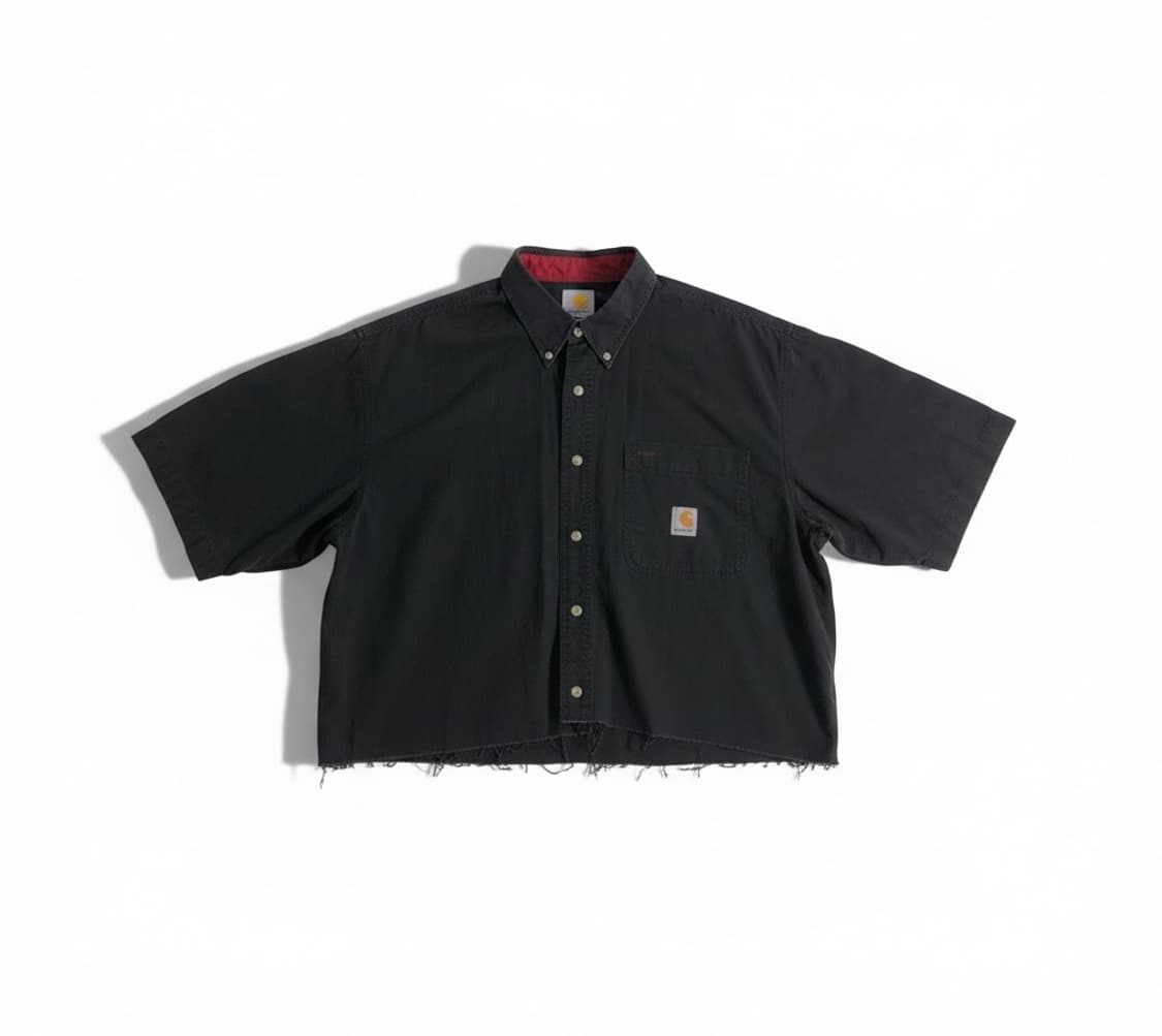 칼하트 커스텀 크롭 반팔 셔츠 L 상품이미지1