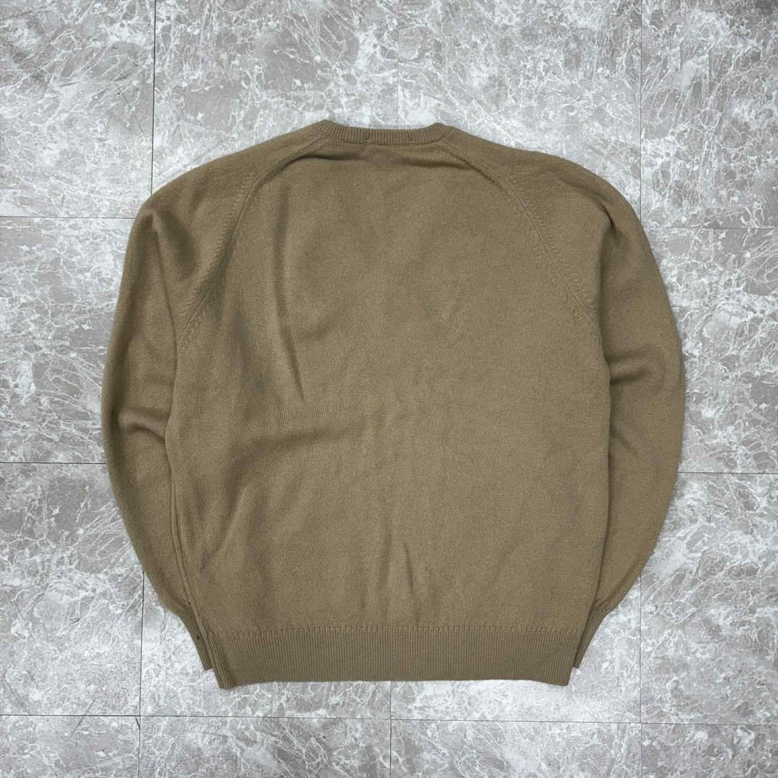 버버리 90s 베이지 빈티지 램스울 브이넥 니트 스웨터 상품이미지5