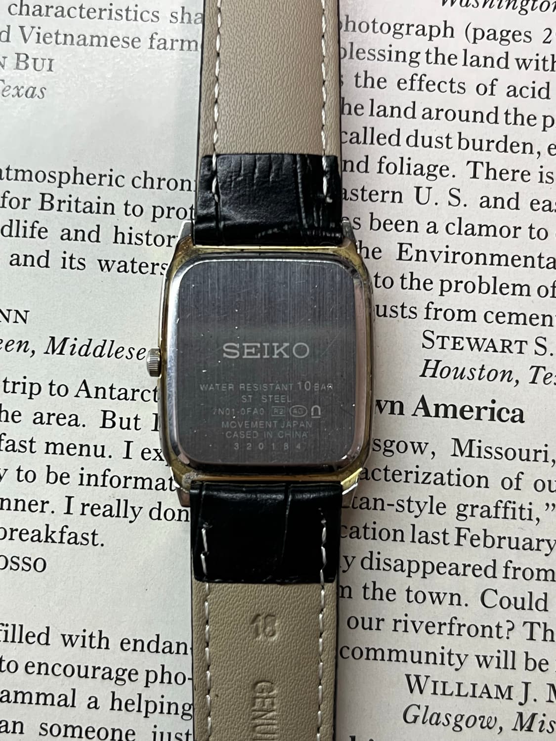 빈티지 세이코 탱크 텍스처 다이얼 쿼츠 상품이미지4