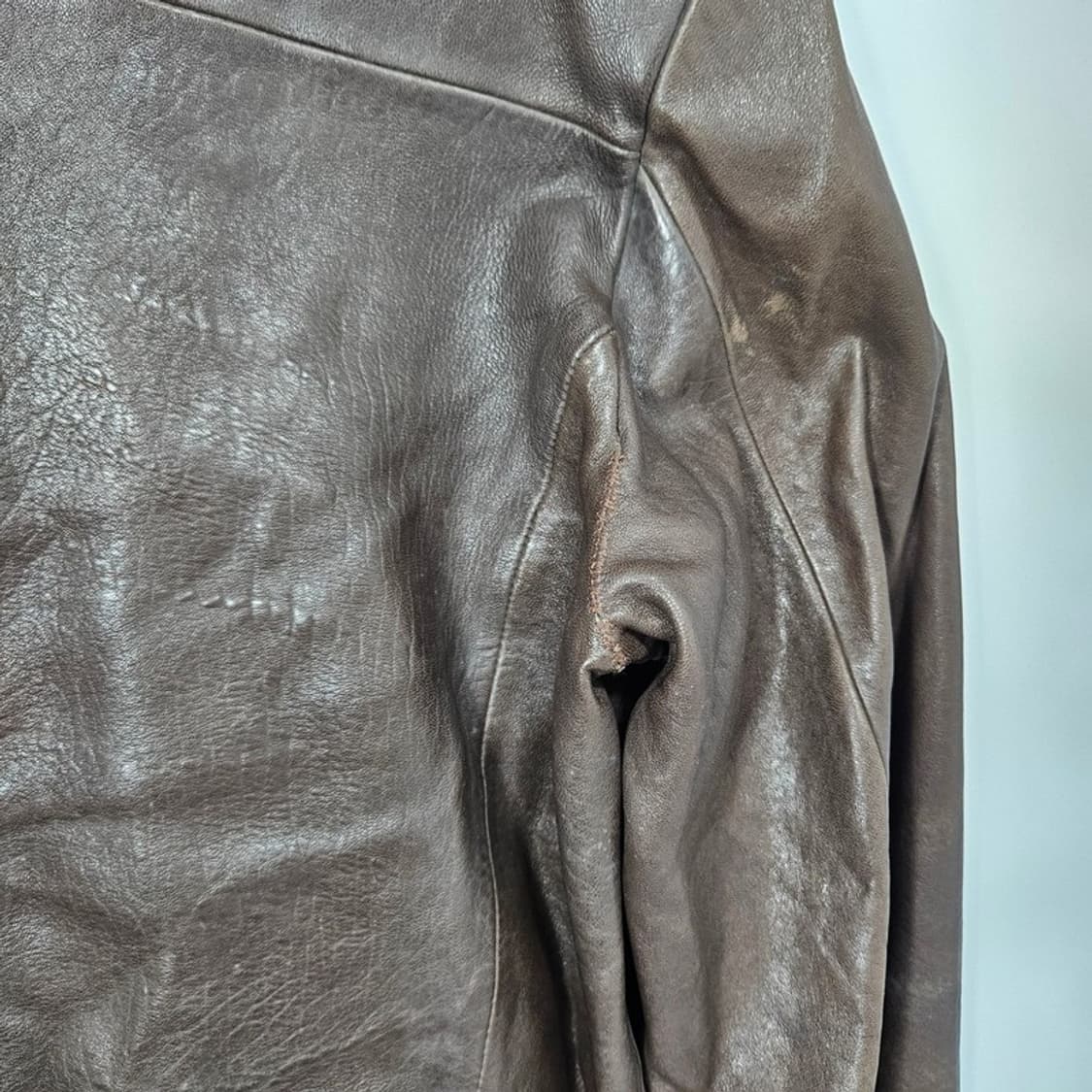 빈티지 양가죽 집업 자켓 2XL  상품이미지5
