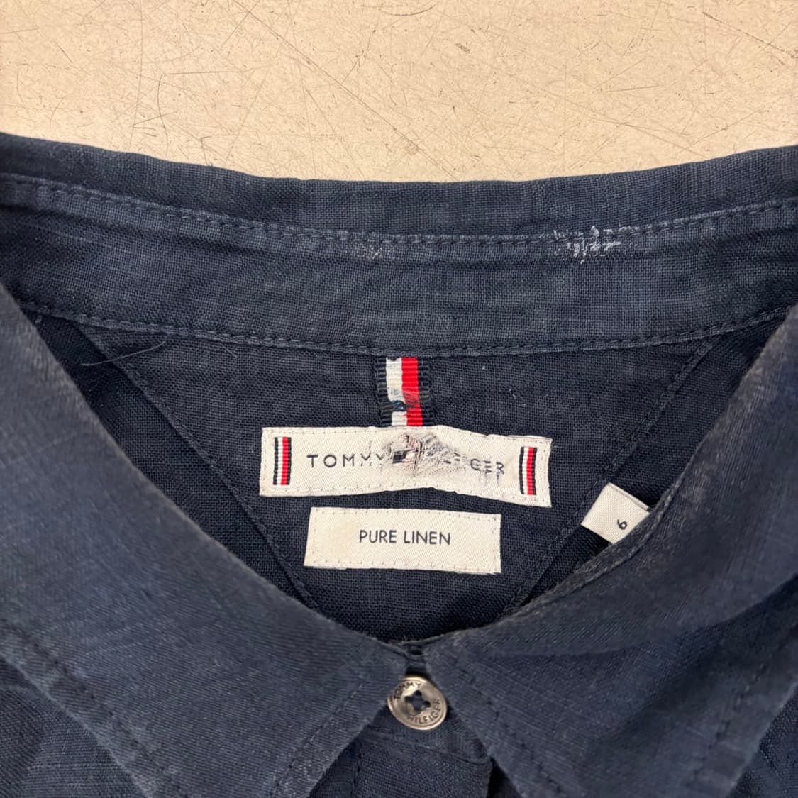 타미힐피거 네이비 퓨어린넨 셔츠 상품이미지3