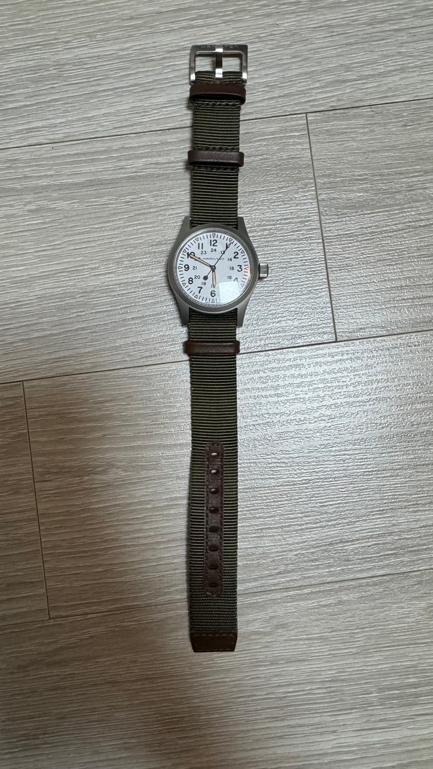 해밀턴 카키필드 메카니컬 화이트 흰판 38mm 상품이미지2