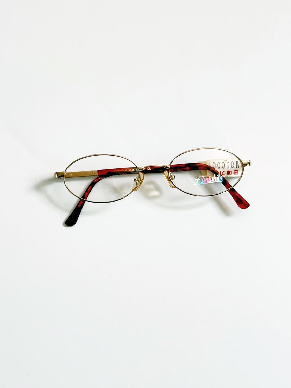 90s Cantabile 골드 슬림 오벌 프레임 빈티지 안경 상품이미지2