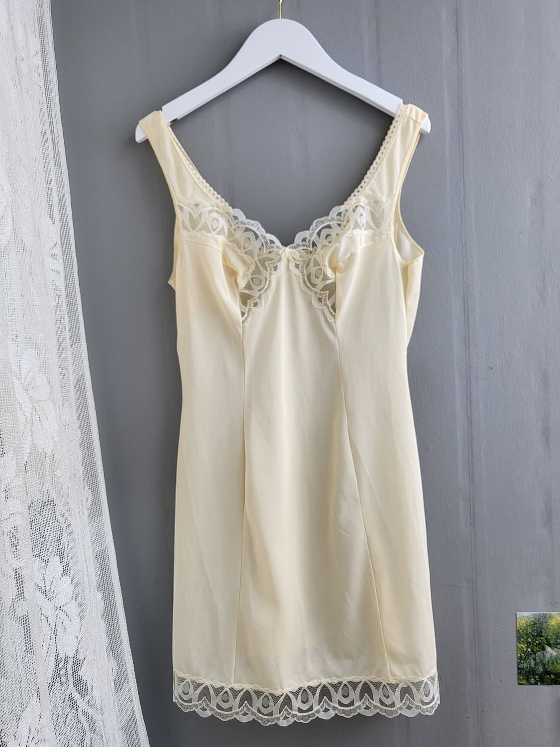 빈티지 버터 크림 아이보리 슬립 원피스 상품이미지2