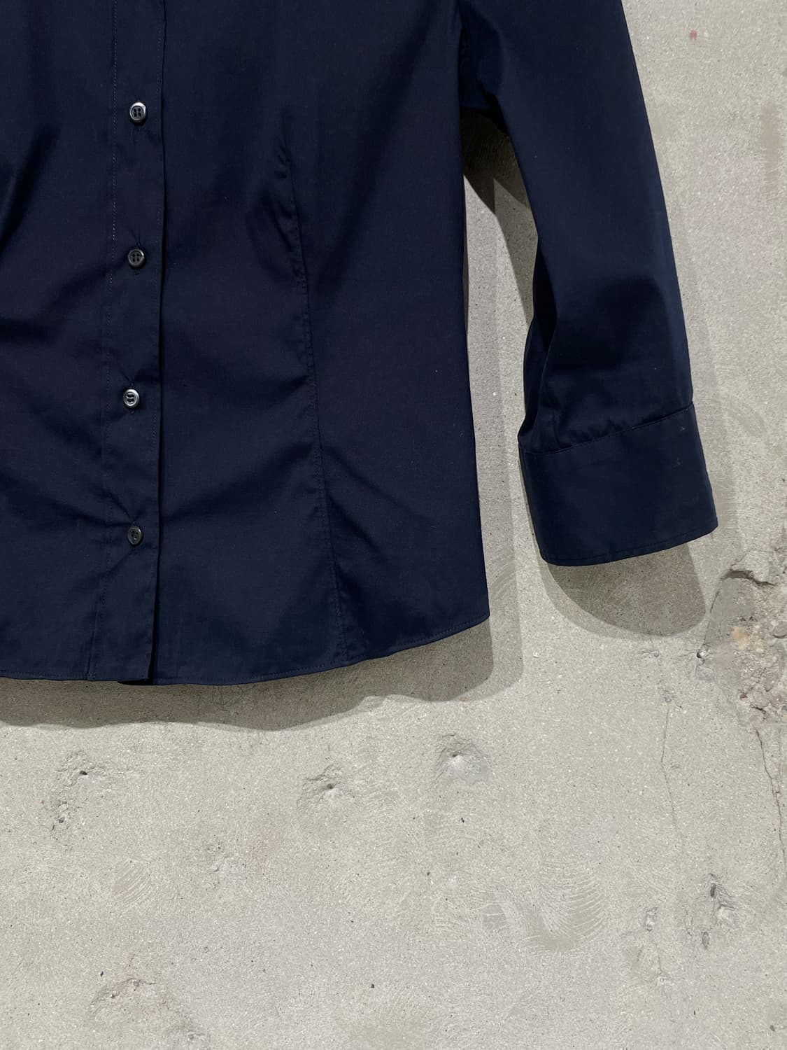 프라다 다크 네이비 3/4 슬리브 코튼 카라 셔츠 상품이미지5