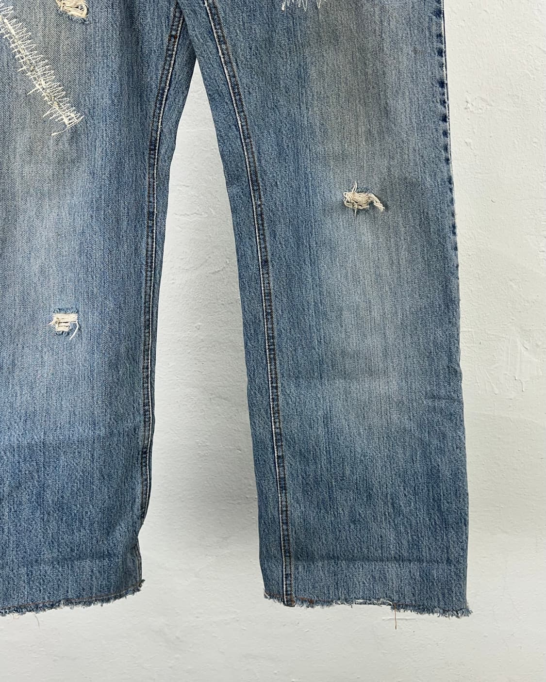 돌체앤가바나 디스트로이드 아카이빙 워시 블루 카펜더 데님 팬츠 상품이미지5