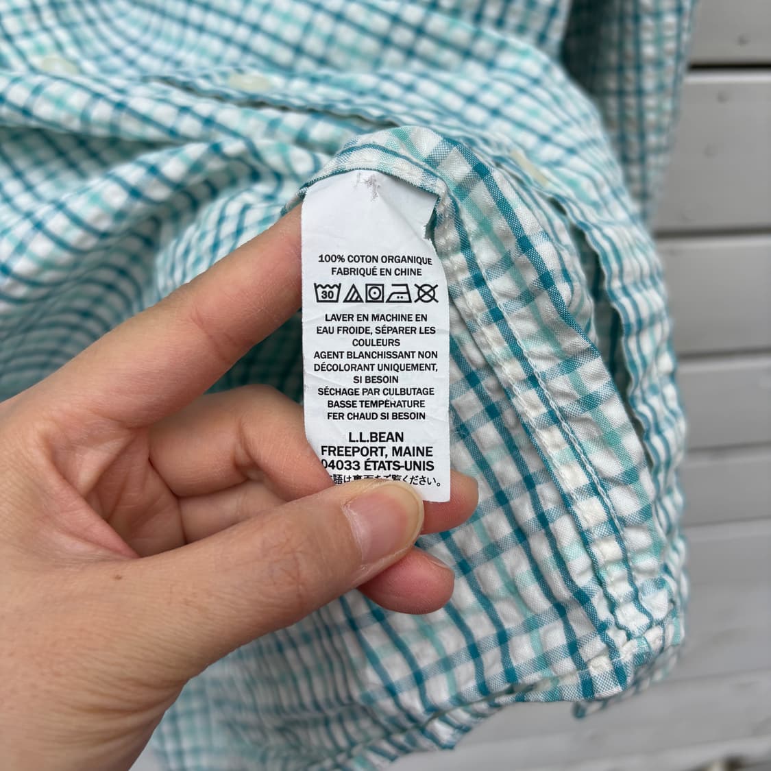 L.L.bean 엘엘빈 시어서커 체크 셔츠 상품이미지7