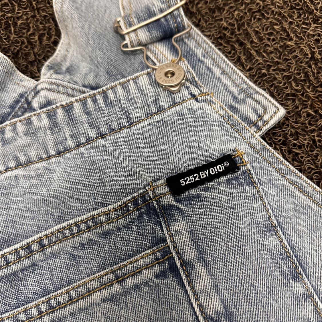 5252 OIOI 오아이오아이 데님 멜빵바지 데미지진 M 상품이미지3