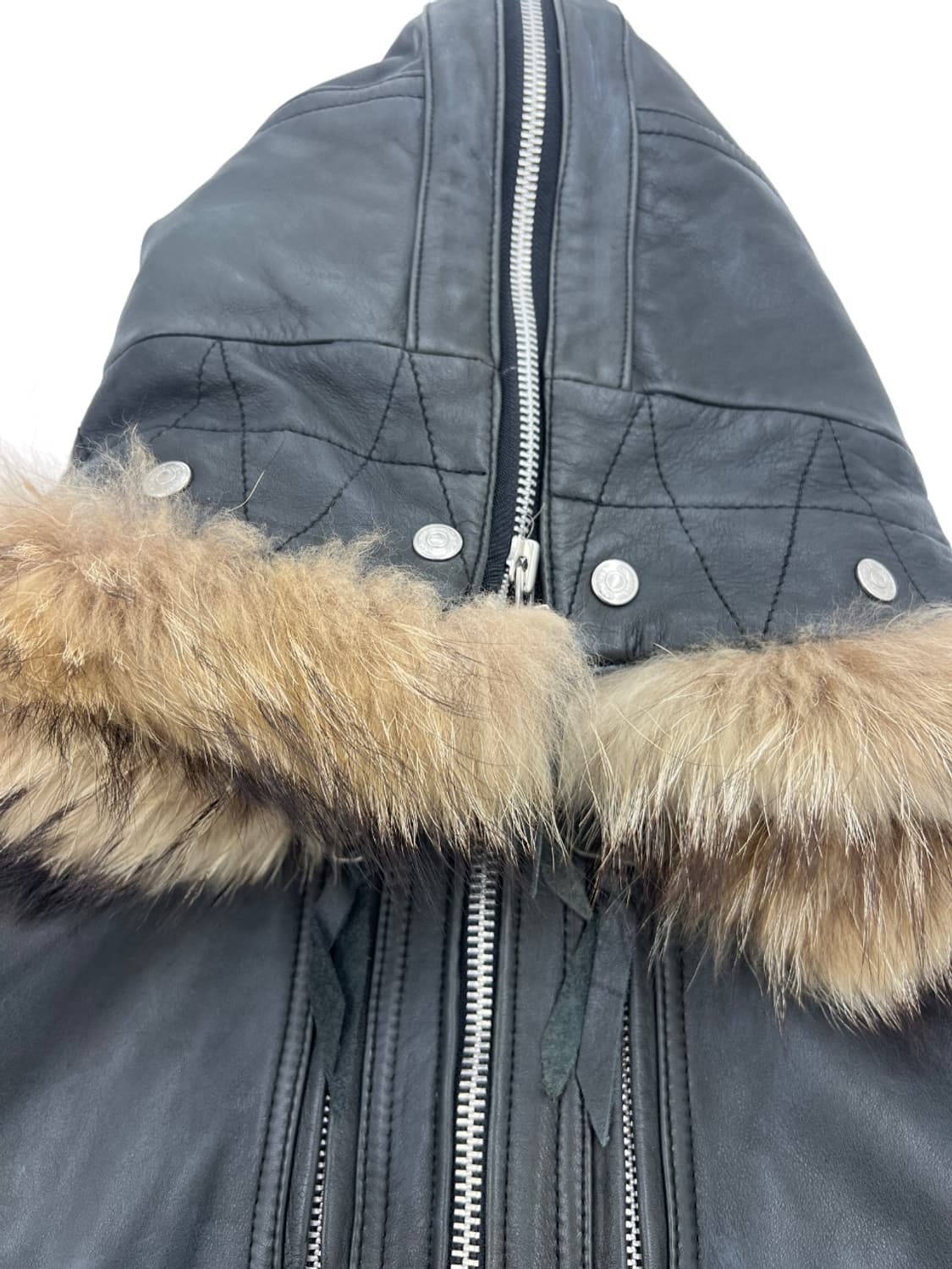 Schott NYC 라쿤퍼 레더 에어포스 자켓 상품이미지6