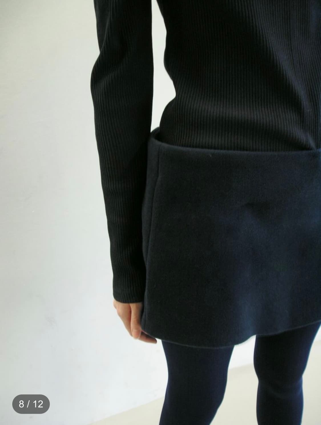 Eonts(에옹쓰)레이어드 미니 스커트_navy 상품이미지2