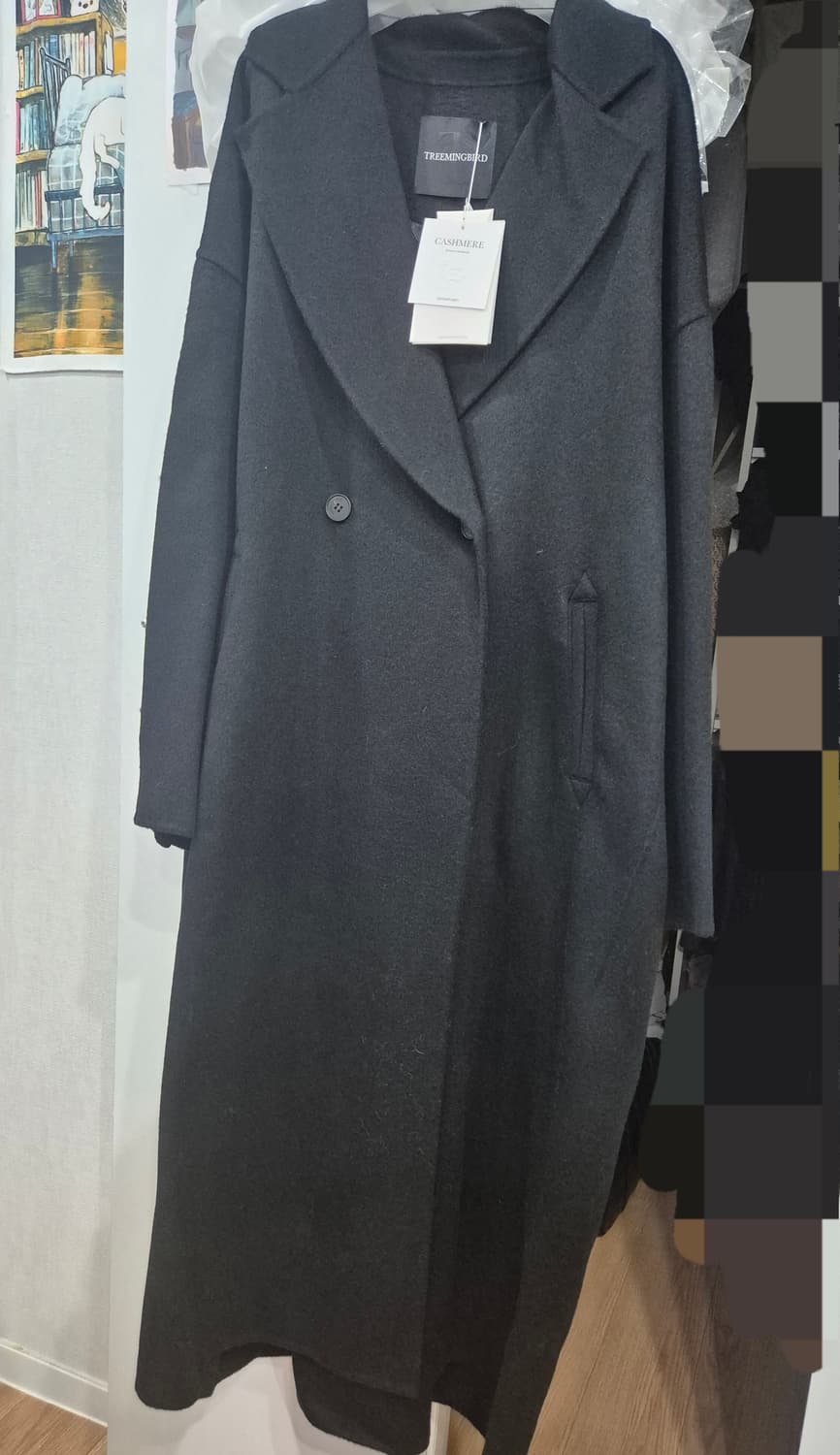 트리밍버드 Wide Long Coat 핸드메이드 와이드 롱코트 블랙 상품이미지2