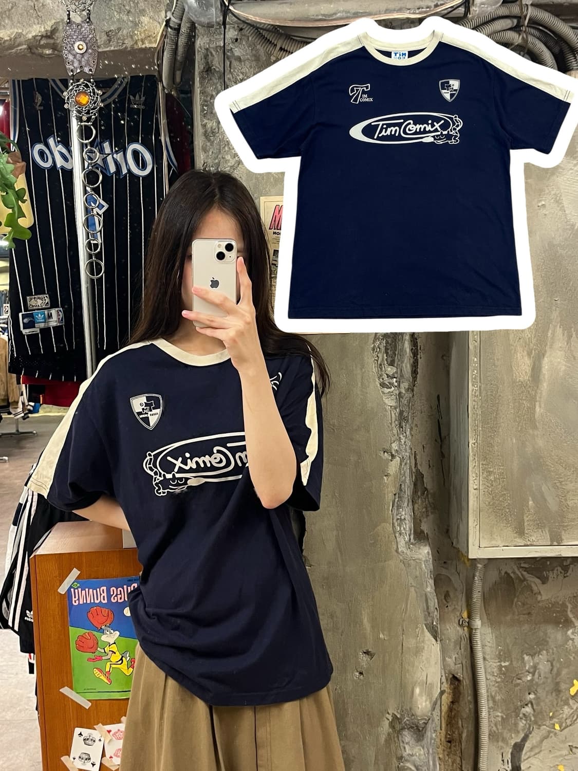 팀코믹스 반팔티 네이비 M #csz395 상품이미지1