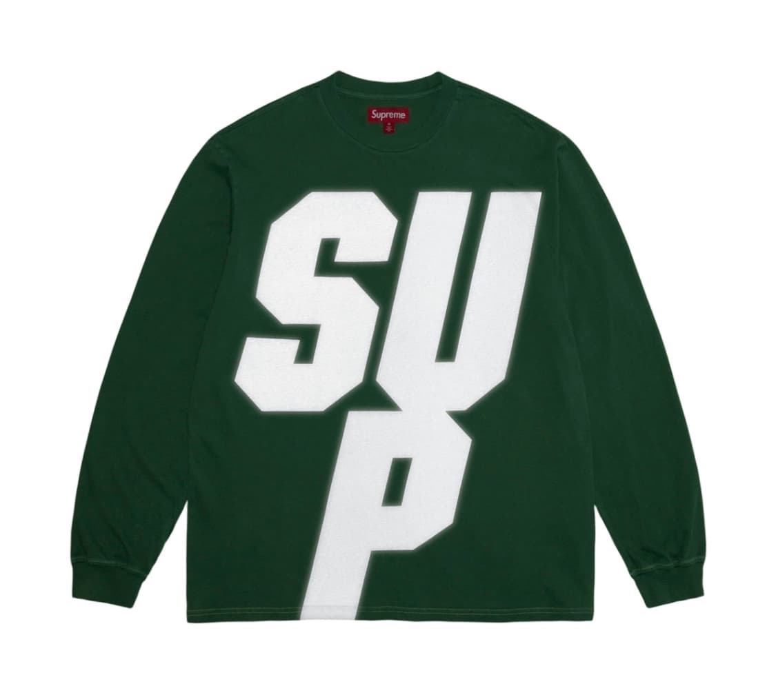 슈프림 리플렉티브 롱슬리브 탑 그린 - 25FW 상품이미지1